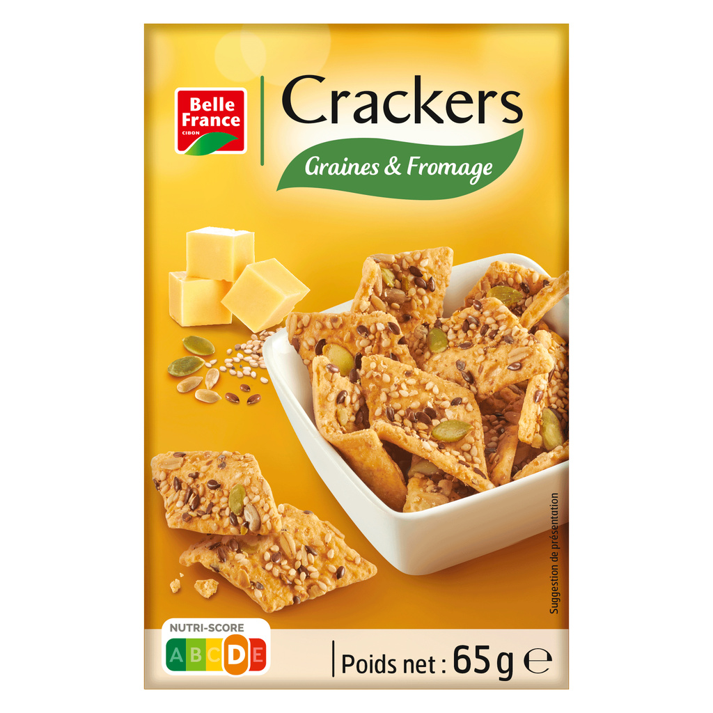 Crackers Fromage & Graines Belle France Boîte 65g - BELLE FRANCE