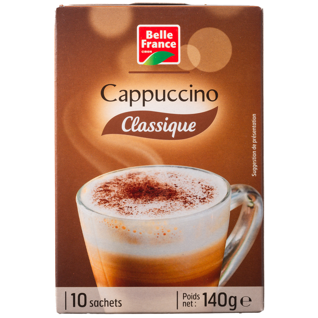 Cappuccino Nature X 10 Sachets Bf Etui 140g - BELLE FRANCE
