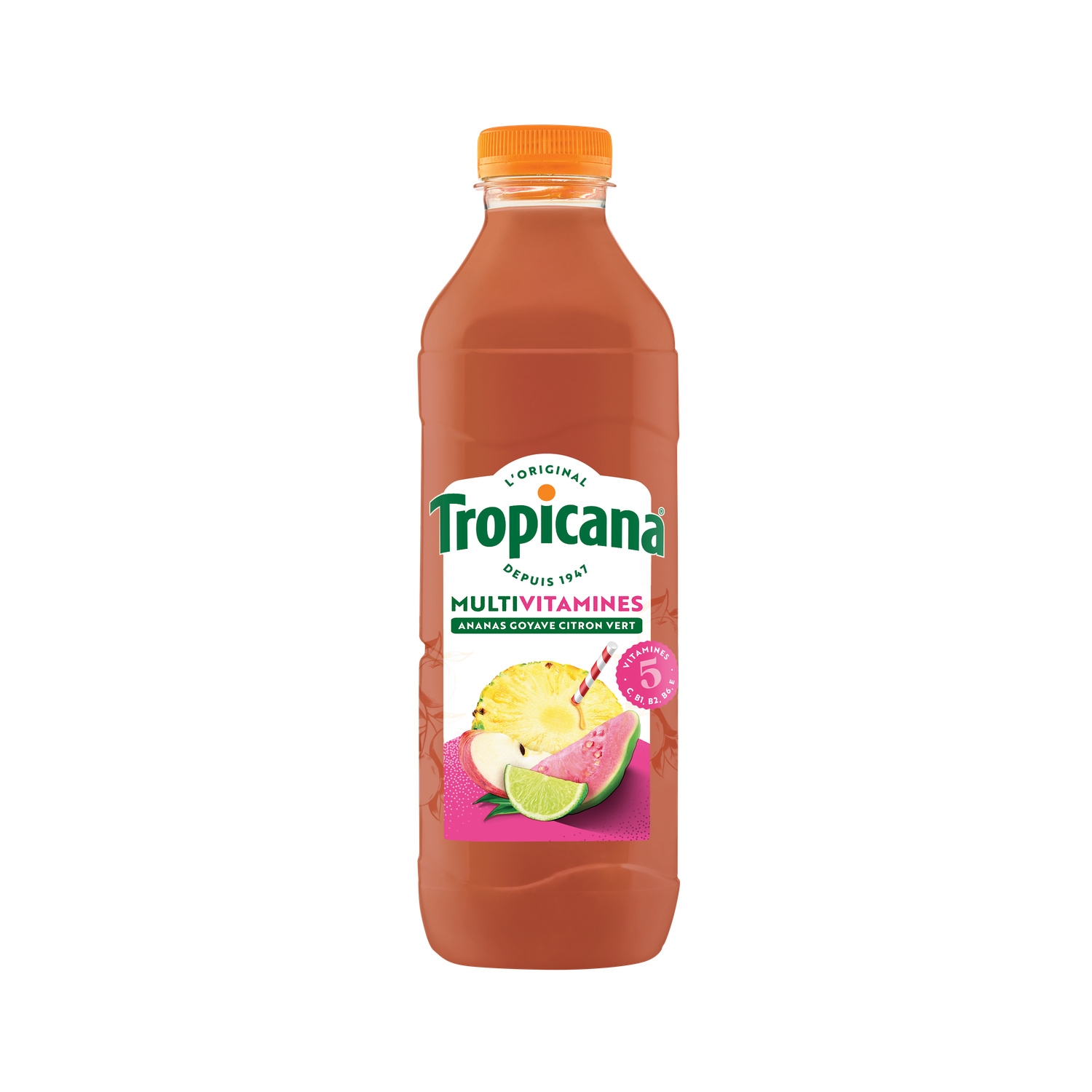 Jus multivitaminé ananas, goyave et citron vert 1 L - TROPICANA