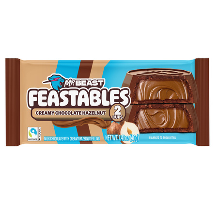 Chocolat Lait & Noisettes 2x20g - MR BEAST FEASTABLES