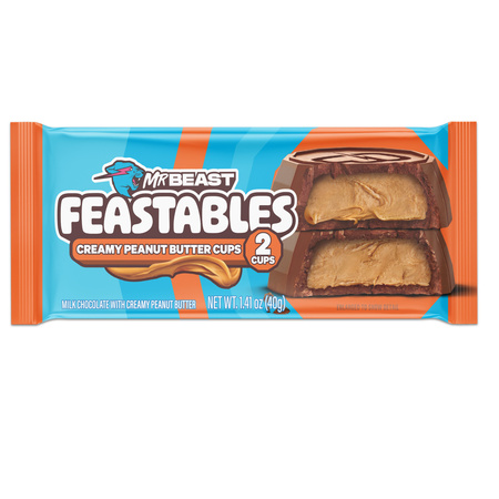 Chocolat Lait & Beurre de Cacahuètes 2x20g - MR BEAST FEASTABLES