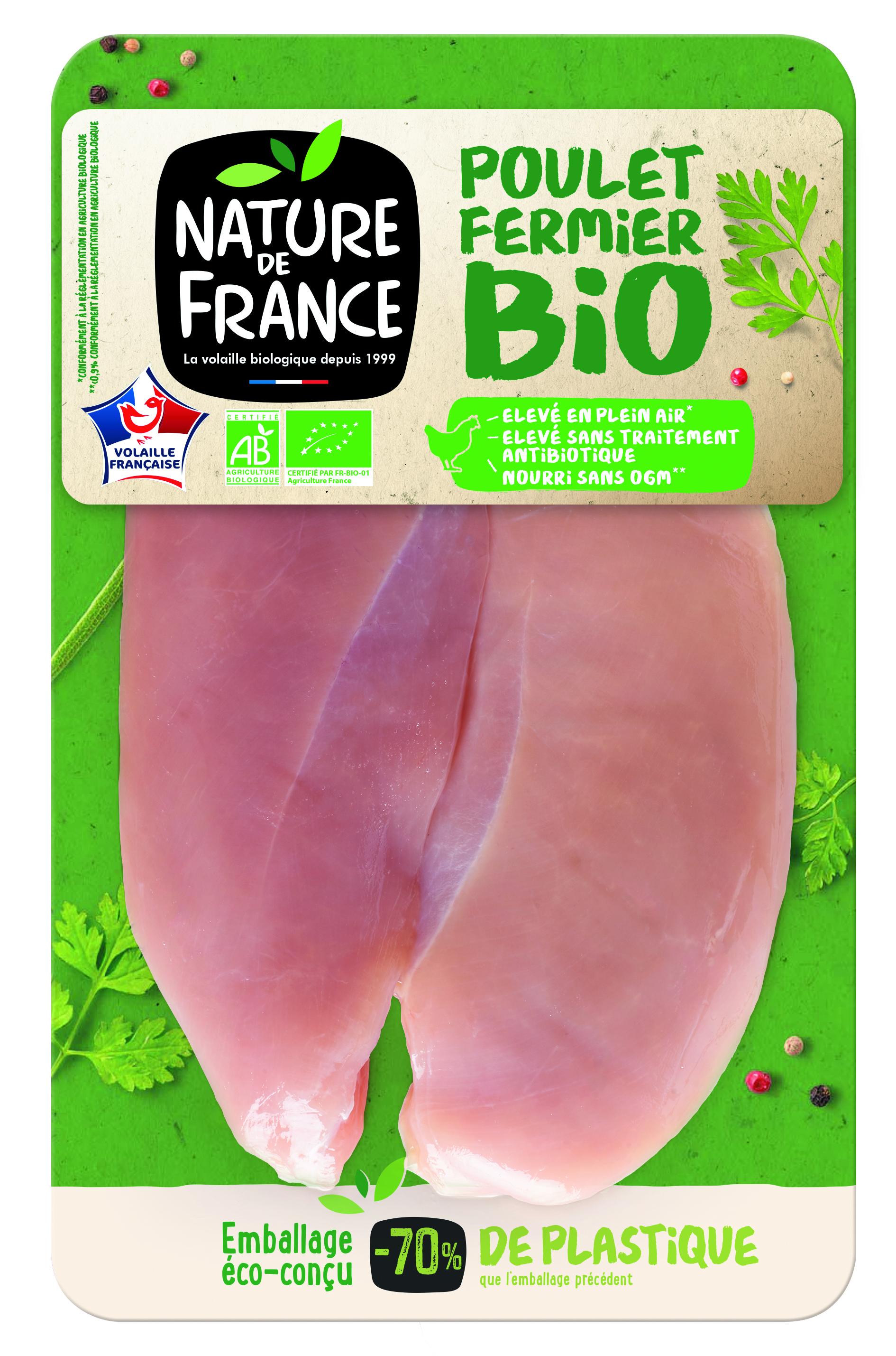 Bio Escalope Poulet Et S At X2