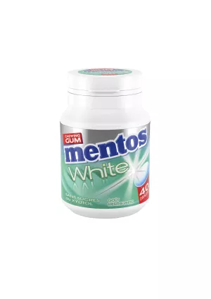 Chewing gum white goût menthe verte sans sucres x40 - MENTOS
