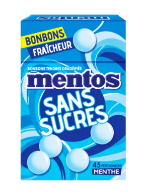 Bonbons fraîcheur sans sucres parfum menthe x45 - MENTOS