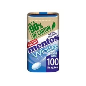 White Menthe Douce . Boîte Carton De 100 Dg - MENTOS