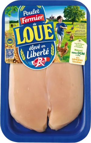 Filet de Poulet Blanc, 260g - LES FERMIERS DE LOUÉ