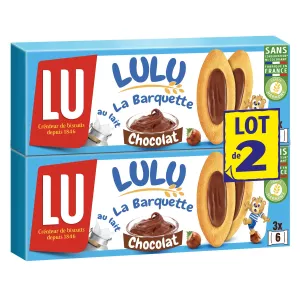 Biscuits au chocolat La Barquette Lulu 2x120g - LU