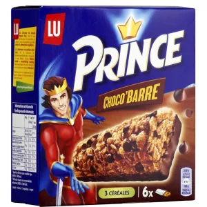 Barres 3 céréales avec Pépites de Chocolat x6 125g - PRINCE
