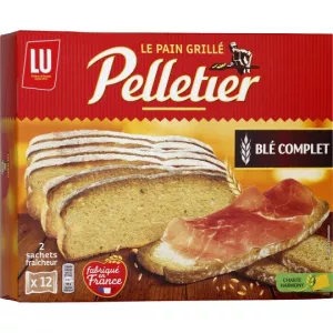Pain grillé blé complet 500g - PELLETIER