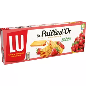 Gaufrettes La Paille d'Or Fraise 170g - LU