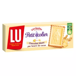 Biscuits petit écolier chocolat blanc 150g - LU