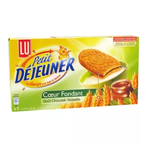 Biscuits chocolat/ noisette cœur fondant 253g - LU