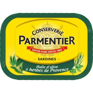 Sardines à l'Huile d'Olive et Herbes de Provence, 135g - PARMENTIER