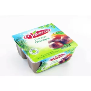 Compota de maçã e castanhas 4x100g - MATERNE