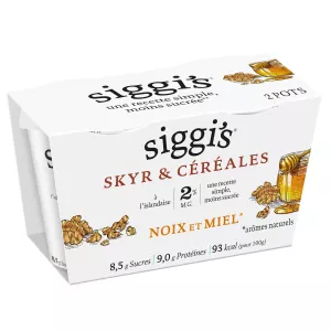Skyr Nature Miel Et Noix 2x140g - SIGGI'S