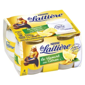 Yaourt saveur citron 4x125g - LA LAITIÈRE
