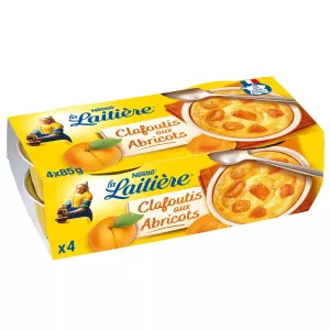 Dessert clafoutis aux abricots 4x85g - LA LAITIERE