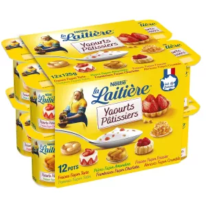 Yaourt pâtissiers aux fruits panachés 12x125g -  LA LAITIERE