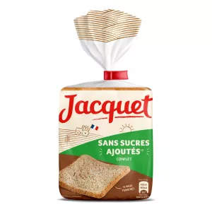 Pain de mie Maxi Sans sucres ajoutés Complet 550g - JACQUET