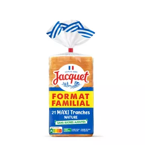 Pain De Mie Sans Sucres Ajoutés, 825g -  JACQUET