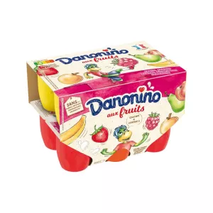Petits suisses aux fruits fraise banane abricot framboise pêche/poire 12x50 - DANONE