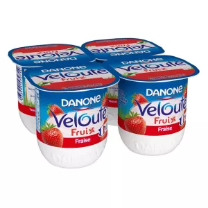 Velouté fruix yaourt aux fruits brassé fraise 4x125g - DANONE