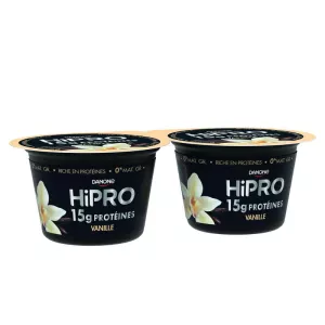 Yaourt vanille protéiné 0% MG 2x160g - HIPRO