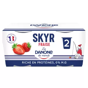 Skyr fraise 0% MG 2x140g - DANONE