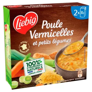 Soupe Bouillon Poule, Vermicelles et Petits Légumes 2x30cl - LIEBIG