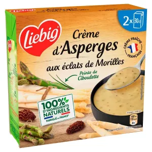 Aspergecrème met morieljestukjes 2 x 30 cl - LIEBIG