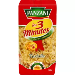 Pasta farfalle de cocción rápida 500g - PANZANI