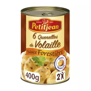 Plat cuisiné quenelles de volaille sauce forestière 400g - PETIT JEAN