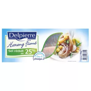 Filet Hareng allegé en sel 170g - DELPIERRE