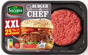 Hambúrguer du Chef Nature XXL, 250g - SOCOPA