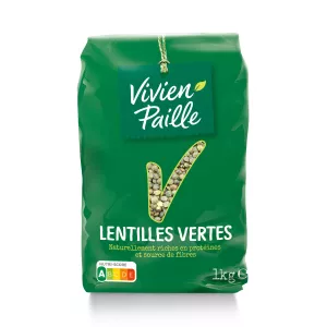 Lentille verte 1kg - VIVIEN PAILLE