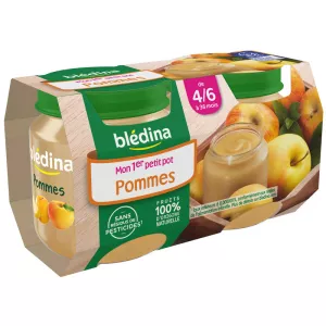 Petits pots pommes dès 4mois 2x130g - BLEDINA