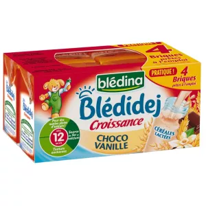 Blédidej chocolate-vanilla kutoka miezi 12 4x250ml - BLÉDINA
