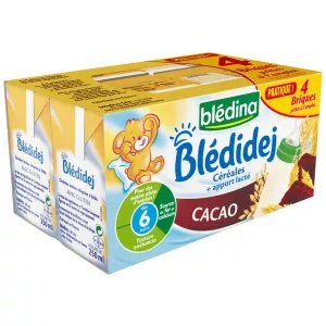 Blédidej cereali al gusto cacao dai 6 mesi 4x250ml - BLEDINA