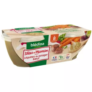 Pots légumes/bœuf dès 8mois 2x200g - BLEDINA