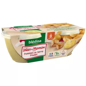 Pots poulet/pommes de terre dès 8mois 2x200g - BLEDINA