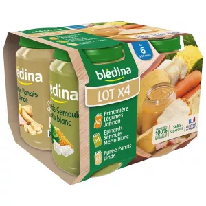 Pots diverses saveurs dès 6mois 4x200g - BLEDINA