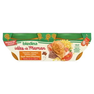 Plat bébé dès 8 mois tomates cuisinées petites pâtes bœuf 2*200g - BLÉDINA