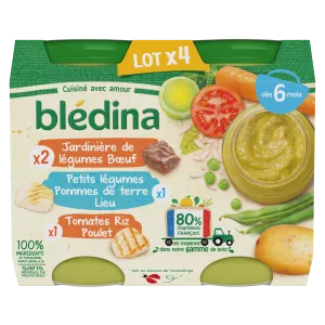 Pot Viand Boeu Poulet 4x200g