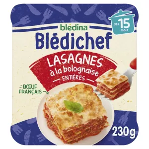 Blédichef sahani nzima ya lasagna ya Bolognese kutoka miezi 15 230g - BLÉDINA