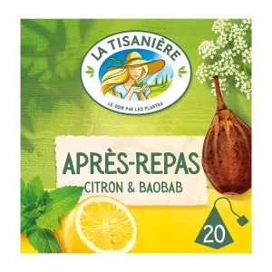 Infusion Après-repas Citron & Baobab X20 - LA TISANIÈRE