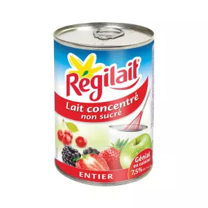 Lait concentré entier non sucré 410g - REGILAIT