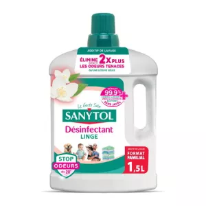 Désinfectant Linge Stop Odeurs Parfum Fleurs Blanches 1,5L - SANYTOL