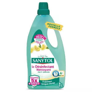 Nettoyant Ménager Désinfectant Multi Surfaces Citron 1L - SANYTOL