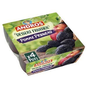 Dessert Di Frutta Mele E Prugne 4x100g - ANDROS