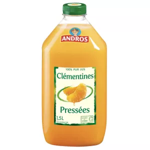 Jus De Clémentine Pressées 100% Pur Jus Sans Sucres Ajoutés 1,5L - ANDROS